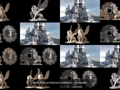 Dark Alice architecture collection 3D Model Pack