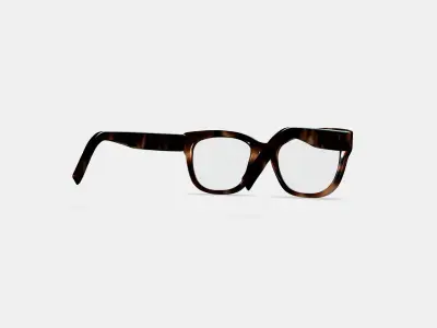 Tatum Eyeglasses in Cognac Tortoise 3D model