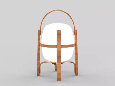 wood light Low-poly 3D model