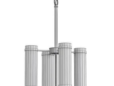 st-luce-bichero-sl334-403-04 three light chandelier with clea... 3D model