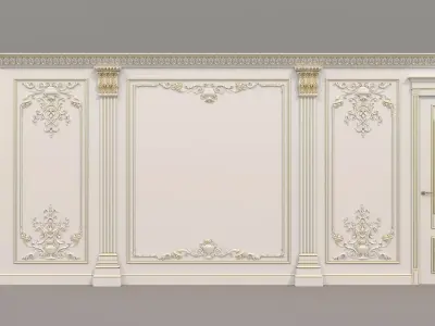 Wall Molding in Classic French style 38 3D model