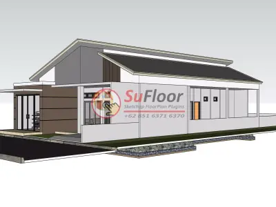 House 10x20m code 592 - Sketchup 3D model 3D model 3D model