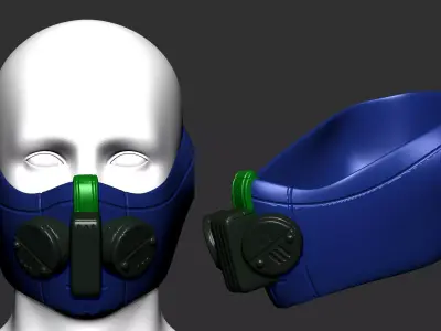 gas mask helmet scifi high poly  3d printable  3D model