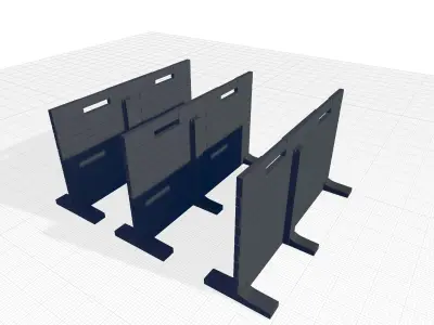 Brandon Free Standing Pet Gate 3D model