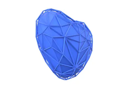Stylish Heart V4 004 Low-poly 3D model
