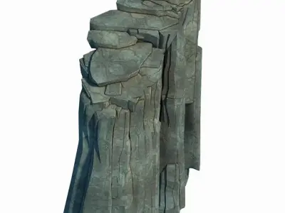 Li Village - Stone material 02 3D model