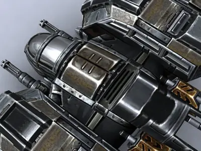 3DRT - Sci-Fi Dropship 4 Low-poly 3D model