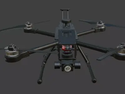 Hexacopter Drone 3D Model 3D model