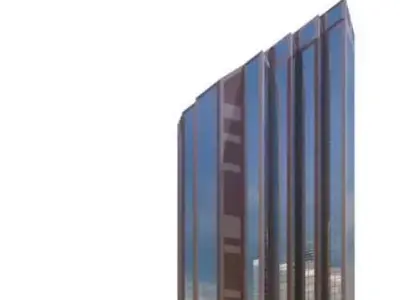 Angular City Skyscraper 3D model