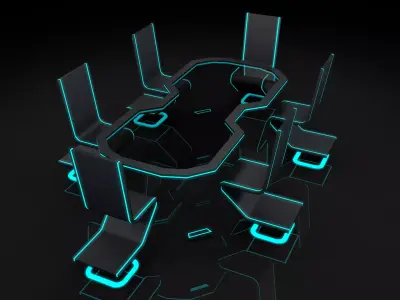 Sci Fi  Office Furniture 3D model