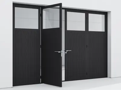 Aluminium door 100 3D model