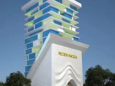 Modern Residential Building  3D model