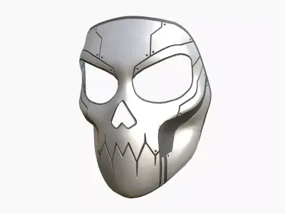 Scifi Skull Mask A02 - Fantasy Character Design Low-poly 3D model