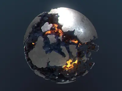 Antimatter Particle PBR Low-poly 3D model