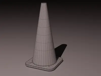 High-Quality Traffic Cone 3D Model  Low-poly 3D model