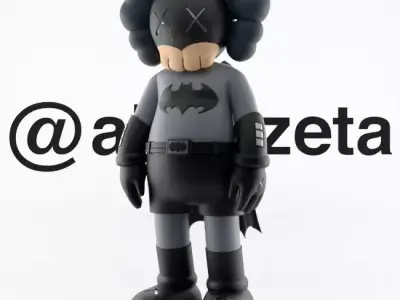 Kaws Classic Batman Textured Low-poly 3D model