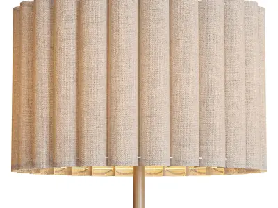 Floor lamp Lucina made of linen 3D model
