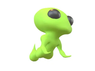 Alien Baby v1 001 Low-poly 3D model