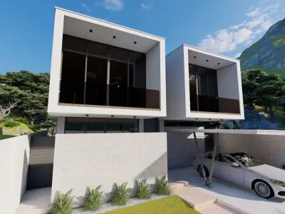 Casa Scene-villa-modern house 3D model