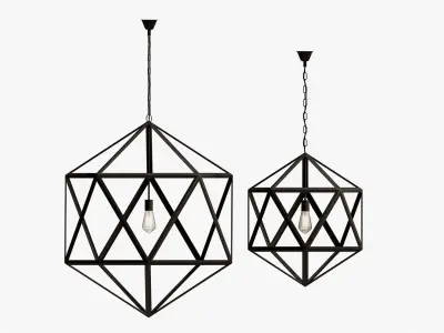 chandelier loft polyedra 3D model