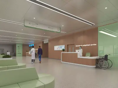 Hospital corridor  3D model