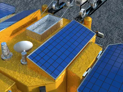 Chang e 4 lunar rover Low-poly 3D model