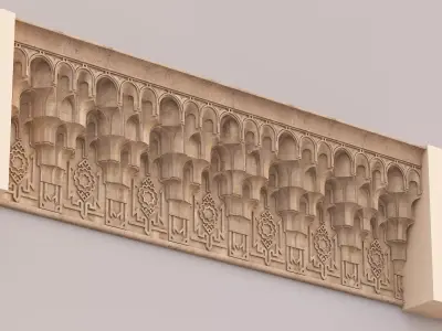 Muqarnas Architectural Cornice 006 3D model
