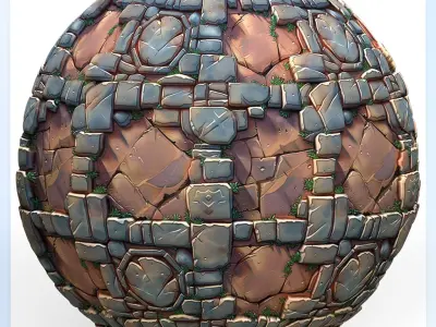  Stylized Wall Seamless Texture Texture purchase