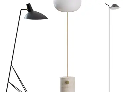 Floor Lamps Set 02 3D model
