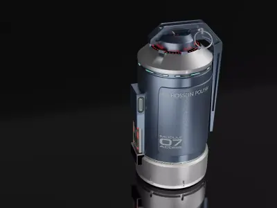 sci-fi grenade 3D model purchase