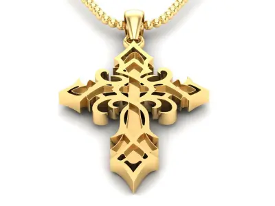 Light Gold Cross New Design  CP 13 3D print model