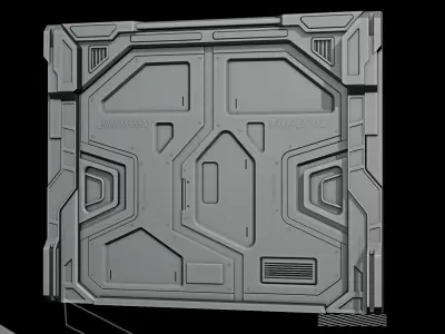 07 scifi door kitbash high detail 3dmodels 3D model