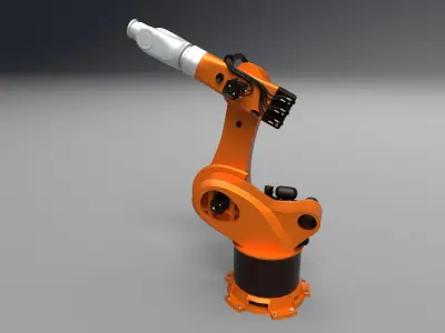 Robot Kuka Low poly 3D model Low-poly 3D model