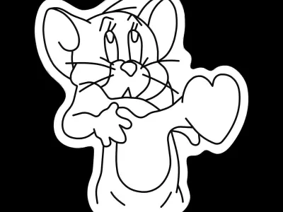 Jerrys Heartbeat Neon Sign 3D model