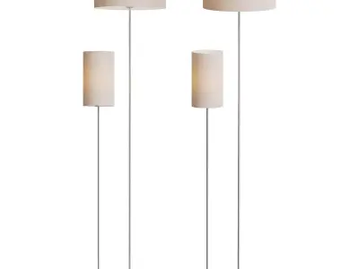  Sadie 2 Light Floor Lamp 3D model