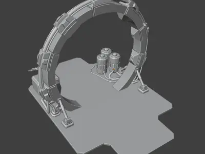 Star Gate Structure Low-poly 3D model