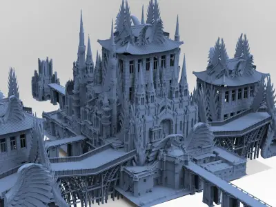 Night Hunter Palace 1 Victorian exterior 1  3D model