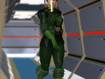Ajax Spacewoman for La Femme 2 for Poser 3D model