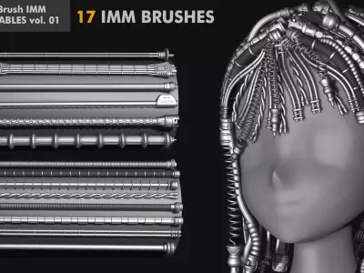 Sci-Fi IMM Tubes and Cables volume 01 3D model