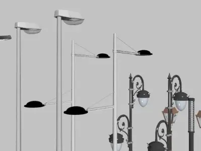 Street Light Set 3D model