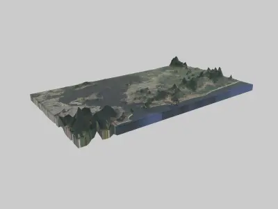 Sao Goncalo City Low-poly 3D model