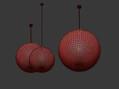 Chandelier christmas balls 3D model