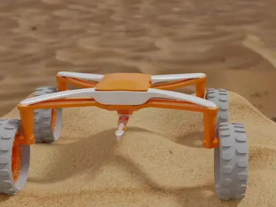 sci-fi space walk drone 3D model