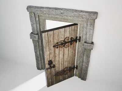 Medieval Doors - 84 Game-Ready Door Asset Pack Low-poly 3D model