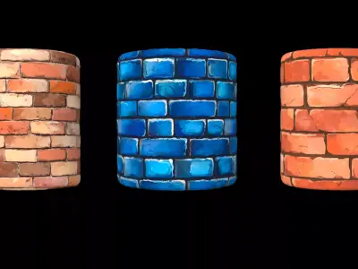 Hand Painted Brick Wall Textures Texture