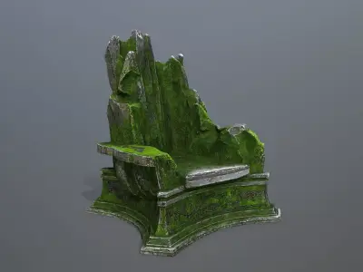 Throne  Low-poly 3D model