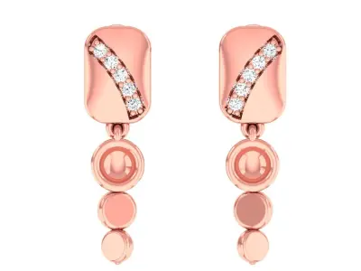 Light wt Women Diamond Earrings  3D print model