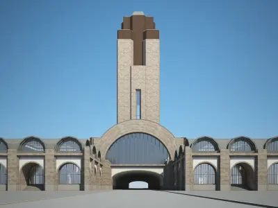 Train Station 3D model