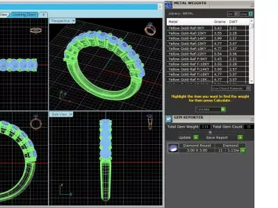 Shared Prong Round Diamond Eternity Band Ring CAD Design 3D print model