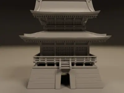 japanese temple 3D print model